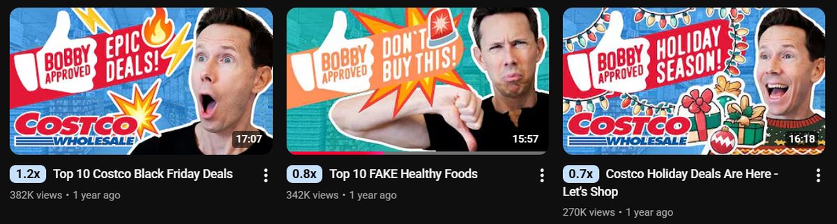 Old Bobby Parrish YouTube thumbnails