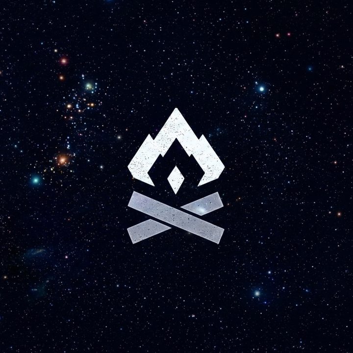The Creator Campfire logo against a field of stars